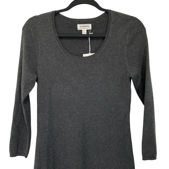 Hudson North Sweater Dress Womens Small Grey Stretch Soft Fall Sustainable - Picture 2 of 8
